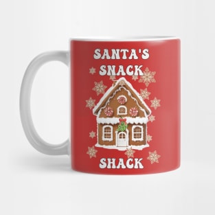 Funny Christmas Santa's Snack Shack Gingerbread Mug